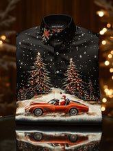 Herren-Luxus-Weihnachts feier lang ärmel iges Button-Down-Shirt